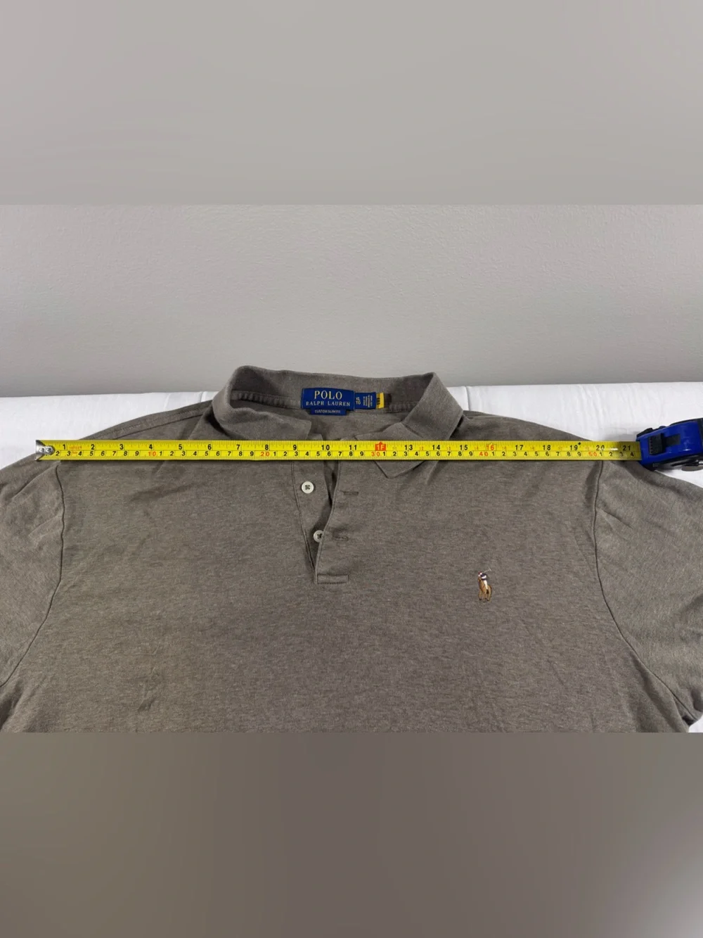 Ralph Lauren Polo Shirt in Heather Gray with Embroidered Pony